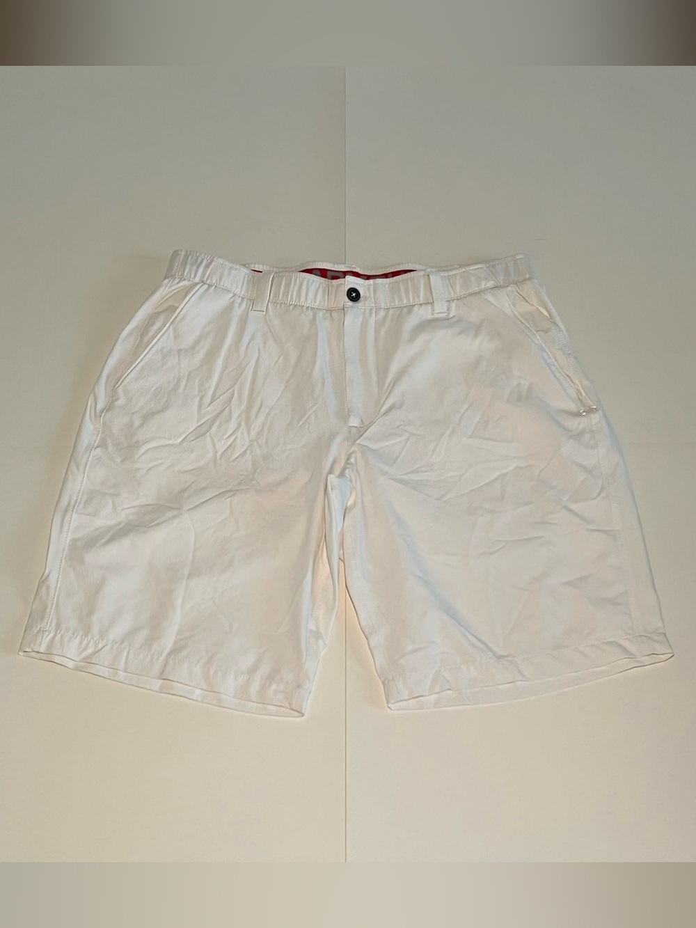 Under Armour White Men's Performance Flat Front Shorts